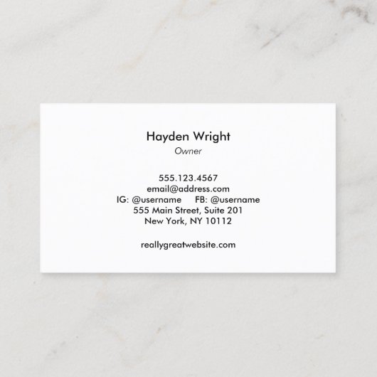 地球環境 名刺 (裏面)