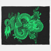 地球皇帝のドラゴン フリースブランケット (正面(横))