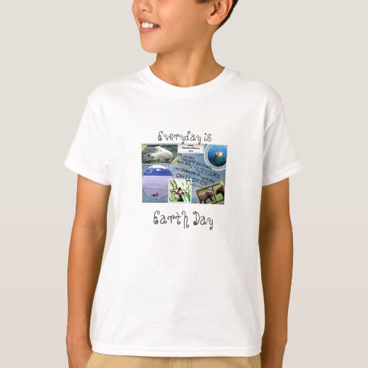 地球祝の日～毎日は地球の日 Tシャツ (正面)