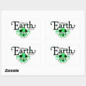 地球祝の日 長方形シール (シート)