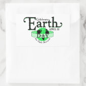地球祝の日 長方形シール (バッグ)