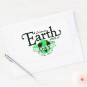 地球祝の日 長方形シール (封筒)