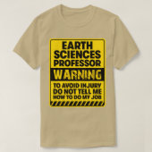 地球科学教授2 Tシャツ (デザイン正面)