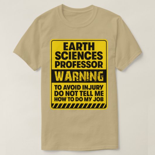 地球科学教授2 Tシャツ (デザイン正面)