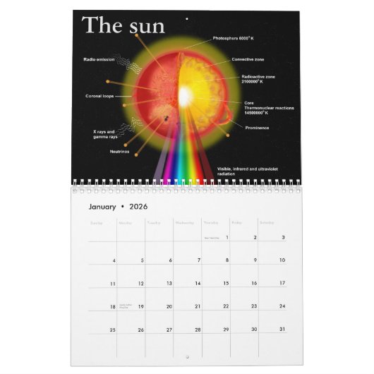 地球科学 カレンダー (1月 2026)