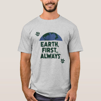 地球第一主義のエコデザイン Tシャツ