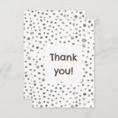 地球紙吹雪水色ドットサンキューカード サンキューカード (正面/裏面)