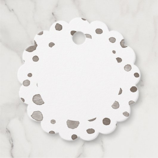 地球紙吹雪水色ドットメッセージカード フェイバータグ (正面)