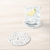 地球紙吹雪水色ドット紙コースター ラウンドペーパーコースター (インサイチュ)