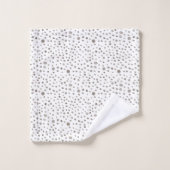 地球紙吹雪水色ドット バスタオルセット (ウォッシュタオル)