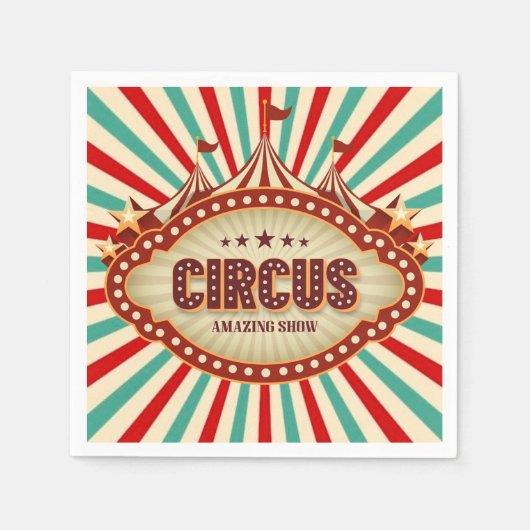 地球素晴らし回路に表示子供の誕生日パーティー スタンダードカクテルナプキン (正面)