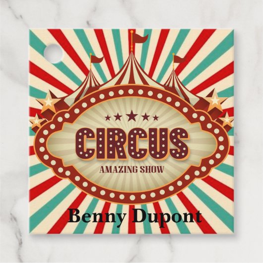 地球素晴らし回路に表示子供の誕生日パーティー フェイバータグ (正面)