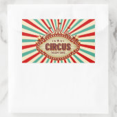 地球素晴らし回路に表示子供の誕生日パーティー 長方形シール (バッグ)