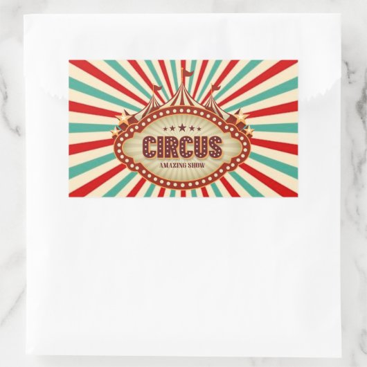 地球素晴らし回路に表示子供の誕生日パーティー 長方形シール (バッグ)