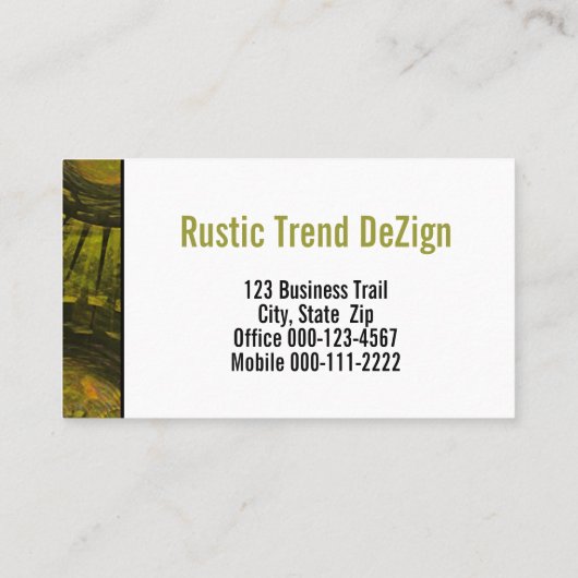 地球素朴トーン全球レイ抽象芸術 名刺 (裏面)