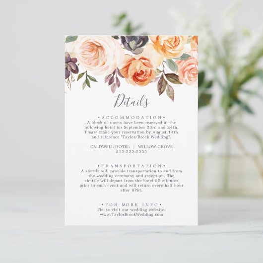 地球素朴フローラの結婚詳細エンクロージャカード エンクロージャーカード (スタンド正面)