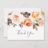 地球素朴花模様サンキューカード サンキューカード (正面)