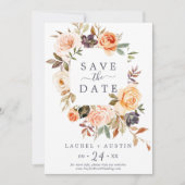 地球素朴花模様セーブ・ザ・デート案内 セーブザデート (正面)