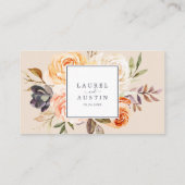 地球素朴花模様フラ結婚ット プレイスカード (裏面)