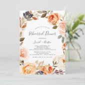 地球素朴花模様リハーサルディナー 招待状 (スタンド正面)