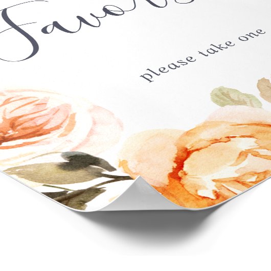 地球素朴花模様結婚式の引き出物標識 ポスター (角)