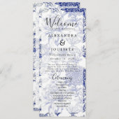 地球素朴花模様結婚式 プログラム (正面/裏面)