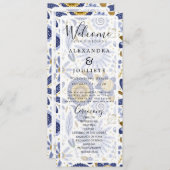 地球素朴花模様結婚式 プログラム (正面/裏面)