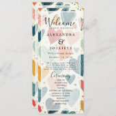 地球素朴花模様結婚式 プログラム (正面/裏面)