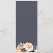 地球素朴花模様 |パープル結婚のディナーメニュー メニュー (裏面)