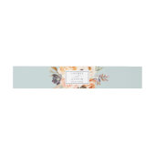 地球素朴花模様 |ミント結婚ス 招待状ベリーバンド (フラット)