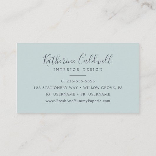 地球素朴花模様 | Mint名刺 名刺 (裏面)