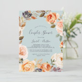 地球素朴花模様 | Mint Colots Shower 招待状 (スタンド正面)