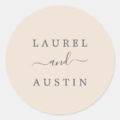 地球結婚素朴封筒用シール ラウンドシール (正面)