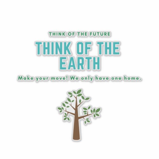 地球考えの汚染を除いて地球のストップこと シール (正面)