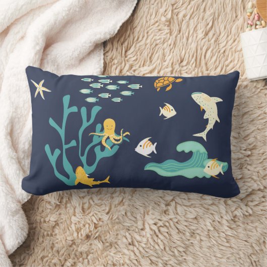 地球聞の日の海だ ランバークッション (ブランケット)