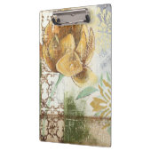 地球花との装飾的なフレスコ画のデザイン クリップボード (左)