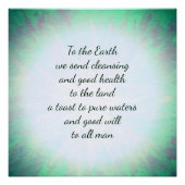 地球賛美の ポスター (正面)