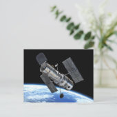 地球軌道上のハッブル宇宙望遠鏡 NASAの写真 ポストカード (スタンド正面)