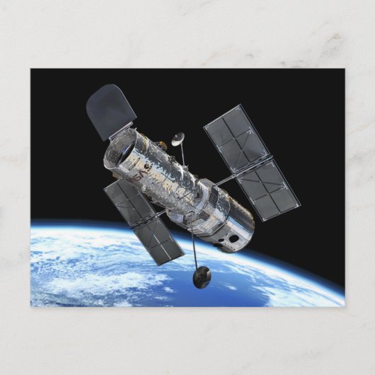 地球軌道上のハッブル宇宙望遠鏡 NASAの写真 ポストカード (正面)