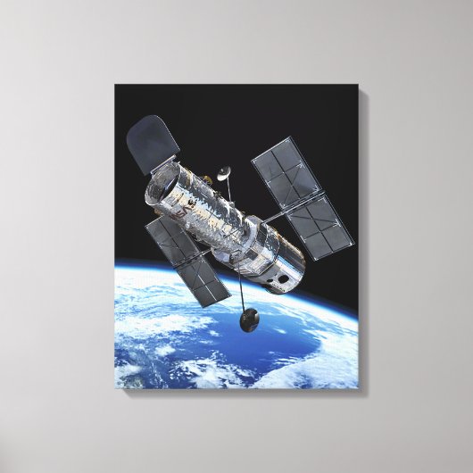 地球軌道上のハッブル宇宙望遠鏡 NASA写真 キャンバスプリント (正面)