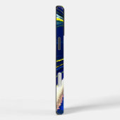 地球金ゴールドと青クール流体抽象芸術アートプリント Case-Mate iPhoneケース (裏面 / 右)