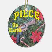 地球銃のクリスマスのオーナメントの部分 セラミックオーナメント (左)