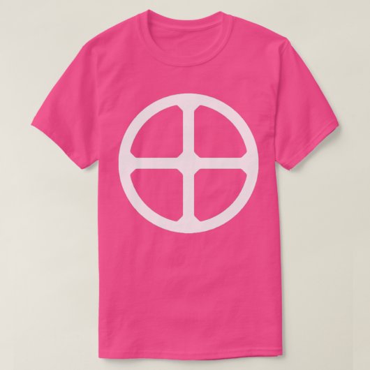 地球錬金術ゴシッククロスホワイト Tシャツ (デザイン正面)