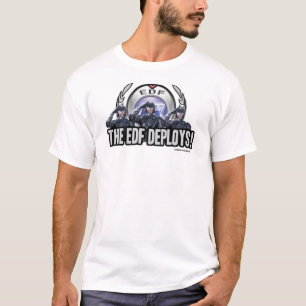 地球防衛軍EDFが展開!必須T- Tシャツ