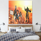 地球防衛 キャンバスプリント (インサイチュ (寝室))