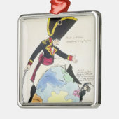 地球1803年上の大またへの停止 メタルオーナメント (左)