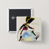 地球1803年上の大またへの停止 缶バッジ (正面&裏面)