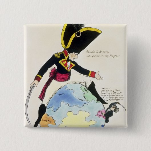 地球1803年上の大またへの停止 缶バッジ (正面)