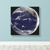 地球2の衛星画像 キャンバスプリント (インサイチュ (ウッドフロア))