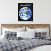 地球 – ここにいる！ キャンバスプリント (インサイチュ (寝室))